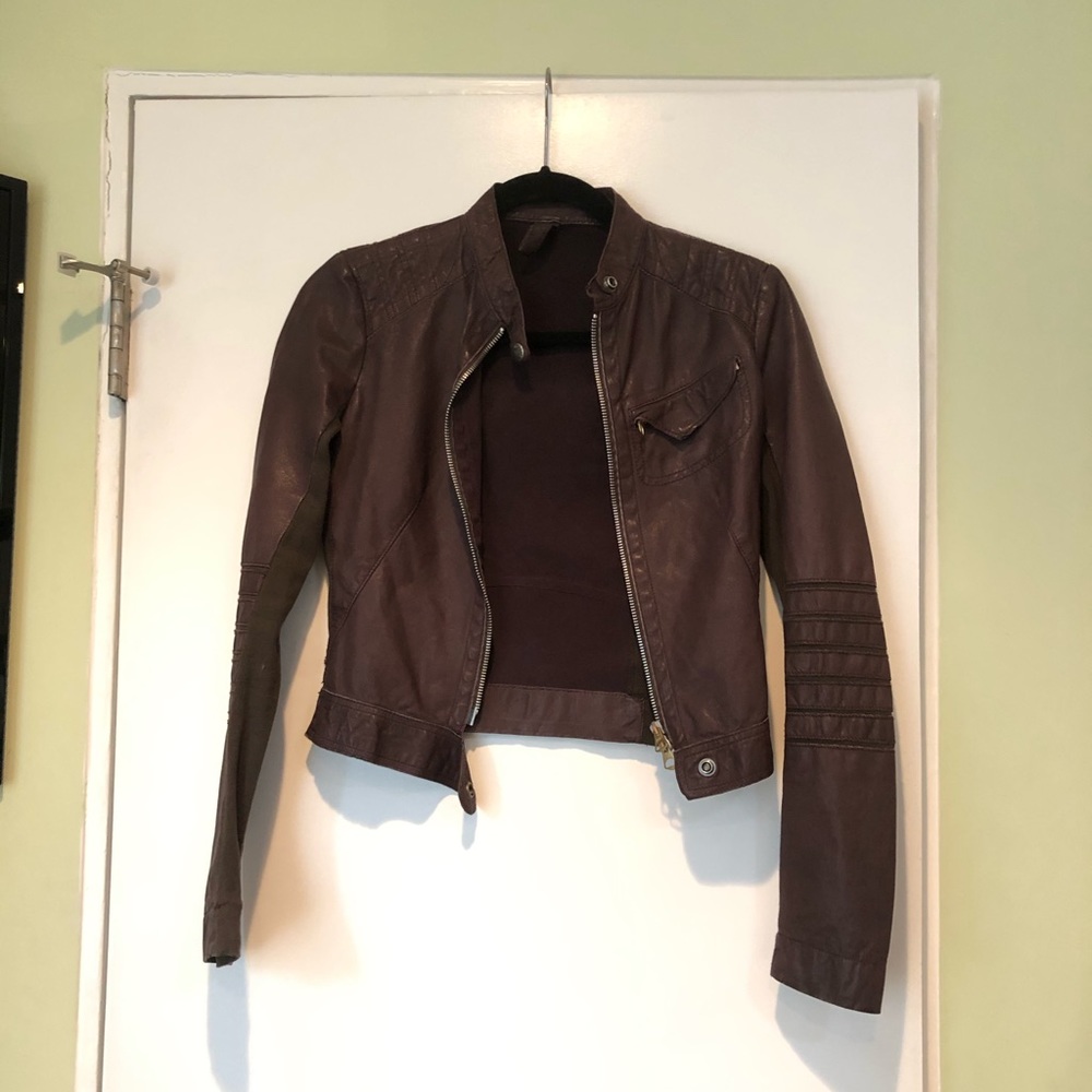 Brogden Brown Leather Jacket XS